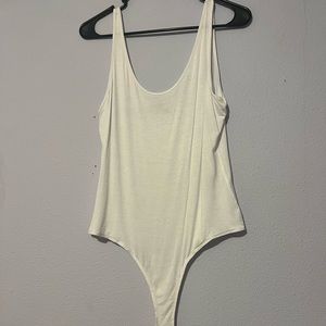 White Flowy Bodysuit
